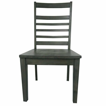 SUNSET TRADING Shades of Gray Large Wood Dining Chair DLU-EL-C100-2